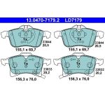Bremsbelagsatz Opel P. Adam/Astra/Combo/Corsa/Meriva/Zafira 04- Keramik 13.0470-7179.2