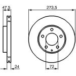 Bremsscheibe VA 0 986 479 034 Bremsscheibe VA 0 986 479 034