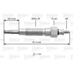 Valeo Glühkerze 345126 Valeo Glühkerze 345126