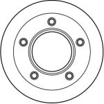 TRW Bremsscheibe Mercedes-Benz Mb100 87-96 DF2579S