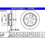 Bremsscheibe Opel T. Insignia 08 24.0112-0187.1 Bremsscheibe Opel T. Insignia 08 24.0112-0187.1