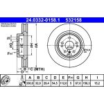 ATE Bremsscheibe Mercedes-Benz Vorderachse W164/W251 3.0-5.5 4-Matic 05- PowerDisc 24.0332-0158.1 ATE Bremsscheibe Mercedes-Benz Vorderachse W164/W251 3.0-5.5 4-Matic 05- PowerDisc 24.0332-0158.1