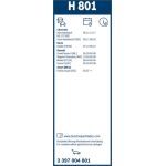 Bosch Wischerblatt H801 3397004801 Bosch Wischerblatt H801 3397004801
