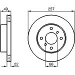 Bosch Bremsscheibe Vorderachse 0 986 478 567 Bosch Bremsscheibe Vorderachse 0 986 478 567