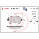 BREMBO Bremsklötze HA P 85 099 BREMBO Bremsklötze HA P 85 099