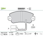 Valeo Bremsbelagsatz 598091 Valeo Bremsbelagsatz 598091
