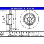 Bremsscheibe Bmw T. E60/E61 24.0120-0183.1 Bremsscheibe Bmw T. E60/E61 24.0120-0183.1