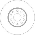 Bremsscheibe Vw P. Golf 5/A3/Octavia/Caddy/Touran 288X25Mm DF4295 Bremsscheibe Vw P. Golf 5/A3/Octavia/Caddy/Touran 288X25Mm DF4295