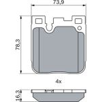 Bosch Bremsbelagsatz 0 986 424 755 Bosch Bremsbelagsatz 0 986 424 755