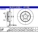 Bremsscheibe Ford T. C-Max/Focus 03-12 24.0111-0155.1 Bremsscheibe Ford T. C-Max/Focus 03-12 24.0111-0155.1