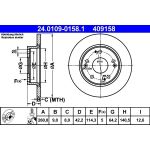 Bremsscheibe Honda T. Civic 1.3-2.0 05 24.0109-0158.1 Bremsscheibe Honda T. Civic 1.3-2.0 05 24.0109-0158.1