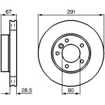 Bosch Bremsscheibe Vorderachse 0 986 478 691