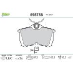 Valeo Bremsbelagsatz 598758 Valeo Bremsbelagsatz 598758