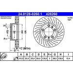 ATE Bremsscheibe Porsche Vorderachse Boxster/Cayman 2.7 12-Pr 24.0128-0260.1 ATE Bremsscheibe Porsche Vorderachse Boxster/Cayman 2.7 12-Pr 24.0128-0260.1