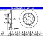 Bremsscheibe Mazda T. 3 1.5-2.2D 13 24.0109-0181.1 Bremsscheibe Mazda T. 3 1.5-2.2D 13 24.0109-0181.1