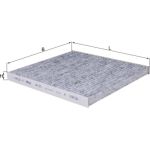 LAK 301 MAHLE Innenraumfilter 301, Aktivkohlefilter, 225 x 202 x 18 mm – u. a. für Hyundai I40 I (VF), Tucson (JM), I40 I Cw (VF) – OE Nummer 97133-2E210 - l