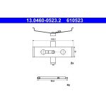 ATE Zubehörsatz Bremsbeläge 13.0460-0523.2 ATE Zubehörsatz Bremsbeläge 13.0460-0523.2