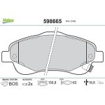 Valeo Bremsbelagsatz 598665 Valeo Bremsbelagsatz 598665