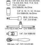Knarrenkasten 1/4 3,5-14Mm 25-Tlg. In Schubladeneinlage YT-5541 Knarrenkasten 1/4 3,5-14Mm 25-Tlg. In Schubladeneinlage YT-5541