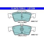 13.0470-7259.2 ATE Bremsbelagsatz Mercedes-Benz Hinterachse C218/X218/W212/S212 2.1-5.5 09- Keramik 13.0470-7259.2