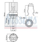 NISSENS Sensor, Kühlmitteltemperatur 207020 NISSENS Sensor, Kühlmitteltemperatur 207020