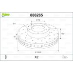 Valeo Bremsscheibe 886265 Valeo Bremsscheibe 886265