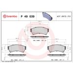 BREMBO Bremsklötze VA P 49 039 BREMBO Bremsklötze VA P 49 039