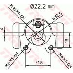 TRW Radbremszylinder BWH138 TRW Radbremszylinder BWH138