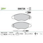 Valeo Bremsbelagsatz 598726 Valeo Bremsbelagsatz 598726