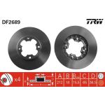 TRW Bremsscheibe Vorderachse DF2689 TRW Bremsscheibe Vorderachse DF2689