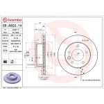 Brembo Bremsscheibe Vorderachse 09.A922.14 Brembo Bremsscheibe Vorderachse 09.A922.14