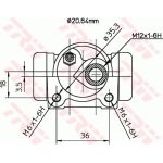 BWF158 TRW Radbremszylinder BWF158 BWF158 TRW Radbremszylinder BWF158