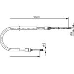 Bosch Handbremsseil 1987477586 Bosch Handbremsseil 1987477586