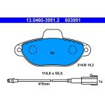 Bremsbelagsatz Fiat P. Punto 1.1-1.2/1.7D 93-03 13.0460-3951.2 Bremsbelagsatz Fiat P. Punto 1.1-1.2/1.7D 93-03 13.0460-3951.2