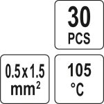 Wärmeschrumpfbares Zinn, 0,5û1,5 mm2, 30 Stück YT-81441