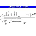 ATE Handbremsseil 24.3727-3205.2 ATE Handbremsseil 24.3727-3205.2