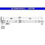 ATE Bremsschlauch 24.5249-0416.3 ATE Bremsschlauch 24.5249-0416.3