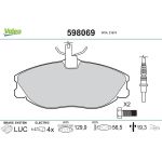 Valeo Bremsbelagsatz 598069 Valeo Bremsbelagsatz 598069