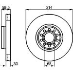 Bosch Bremsscheibe Vorderachse 0 986 478 617 Bosch Bremsscheibe Vorderachse 0 986 478 617
