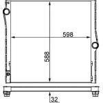 Kühler, Motorkühlung CR 1050 000S Kühler, Motorkühlung CR 1050 000S