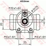 TRW Radbremszylinder BWF286 TRW Radbremszylinder BWF286