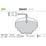 Valeo Bremsbelagsatz 598497 Valeo Bremsbelagsatz 598497