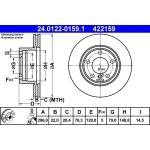 Bremsscheibe Bmw S. 5 (E39) 2.0-3.5 95-04 24.0122-0159.1 Bremsscheibe Bmw S. 5 (E39) 2.0-3.5 95-04 24.0122-0159.1