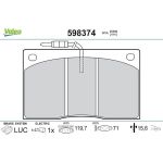 Valeo Bremsbelagsatz 598374 Valeo Bremsbelagsatz 598374