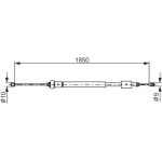 Bosch Handbremsseil rechts 1987477595 Bosch Handbremsseil rechts 1987477595
