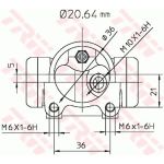 TRW Radbremszylinder BWF283 TRW Radbremszylinder BWF283