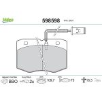 VALEO Bremsbeläge 598598 VALEO Bremsbeläge 598598