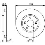 Bosch Bremsscheibe Vorderachse 0 986 479 434