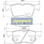 Japanparts Bremsbeläge PP-0300AF Japanparts Bremsbeläge PP-0300AF