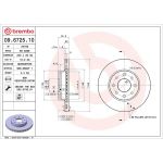 Brembo Bremsscheibe Vorderachse 09.6725.10 Brembo Bremsscheibe Vorderachse 09.6725.10